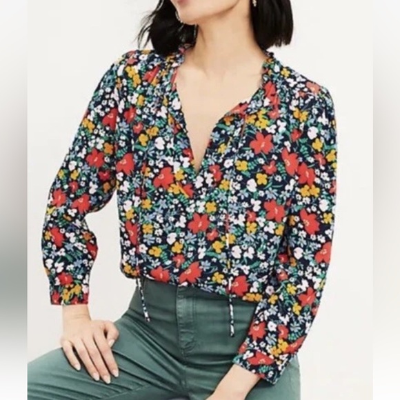 ANN TAYLOR LOFT Top Blouse, Size Medium Long Sleeve New Arrival, NWT - Picture 1 of 12